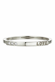 Ring 925/- Sterling Silber rhodiniert Zirkonia Love