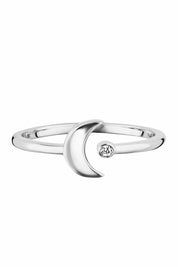 Ring 925 Sterling Silber rhodiniert Zirkonia Mond