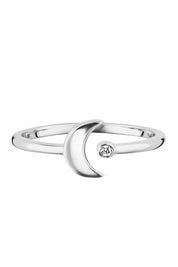 Ring 925 Sterling Silber rhodiniert Zirkonia Mond