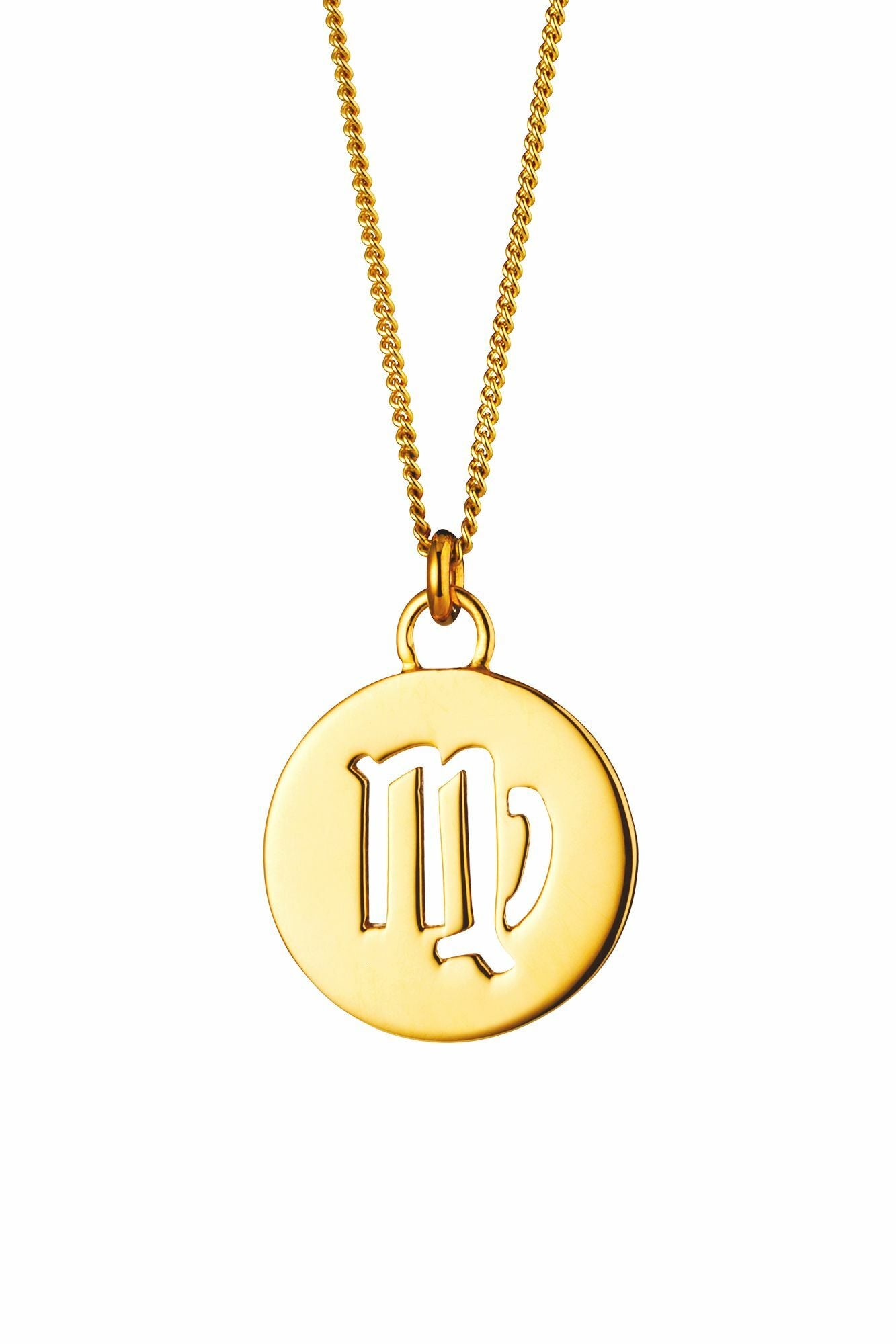 Halskette Jungfrau Sternzeichen 925/- Sterling Silber vergoldet