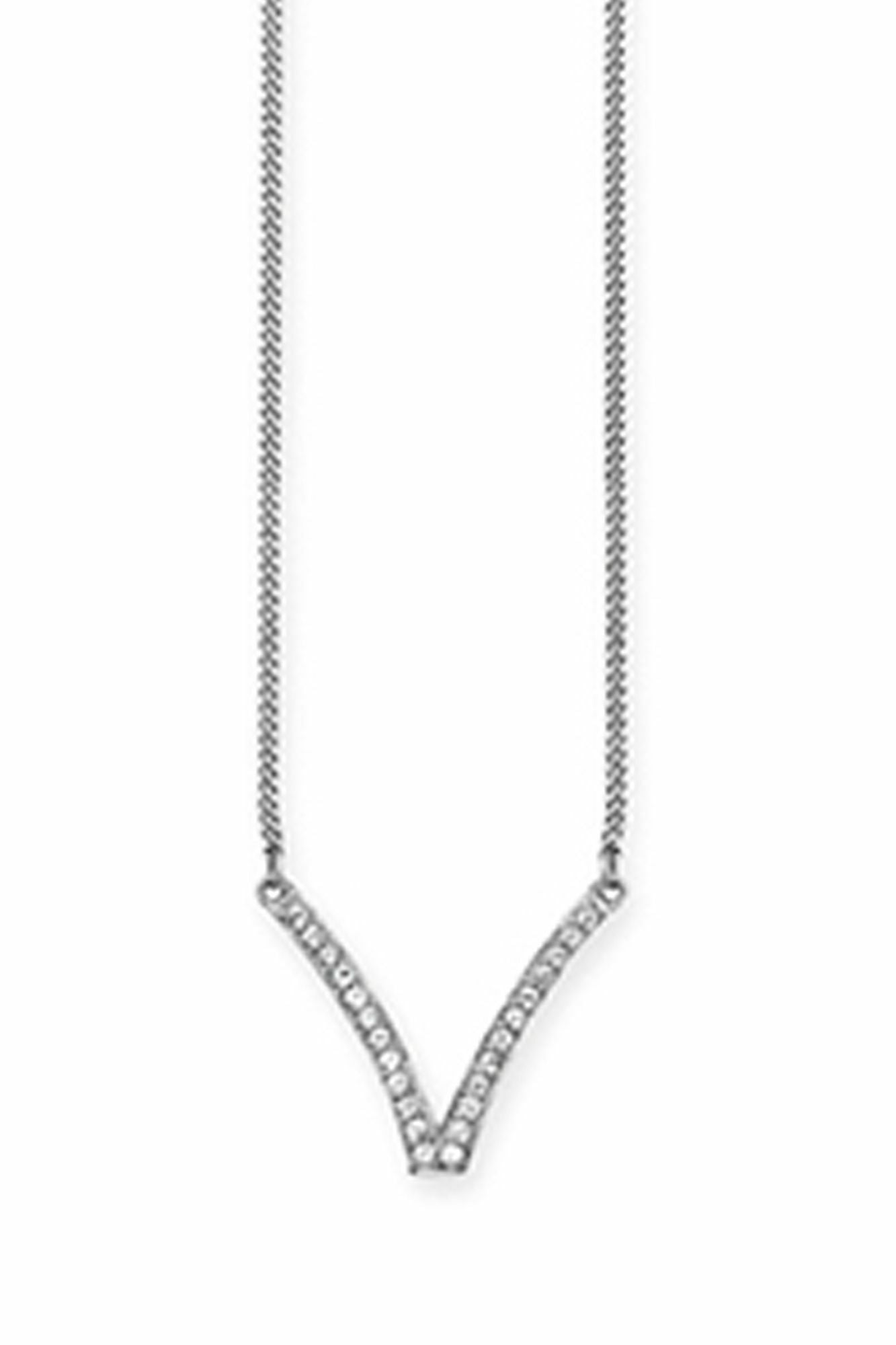 Collier 925/-Sterling Silber rhodiniert Topas