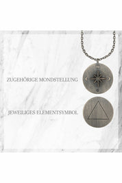 Halskette Element Wasser 925/- Sterling Silber oxidiert