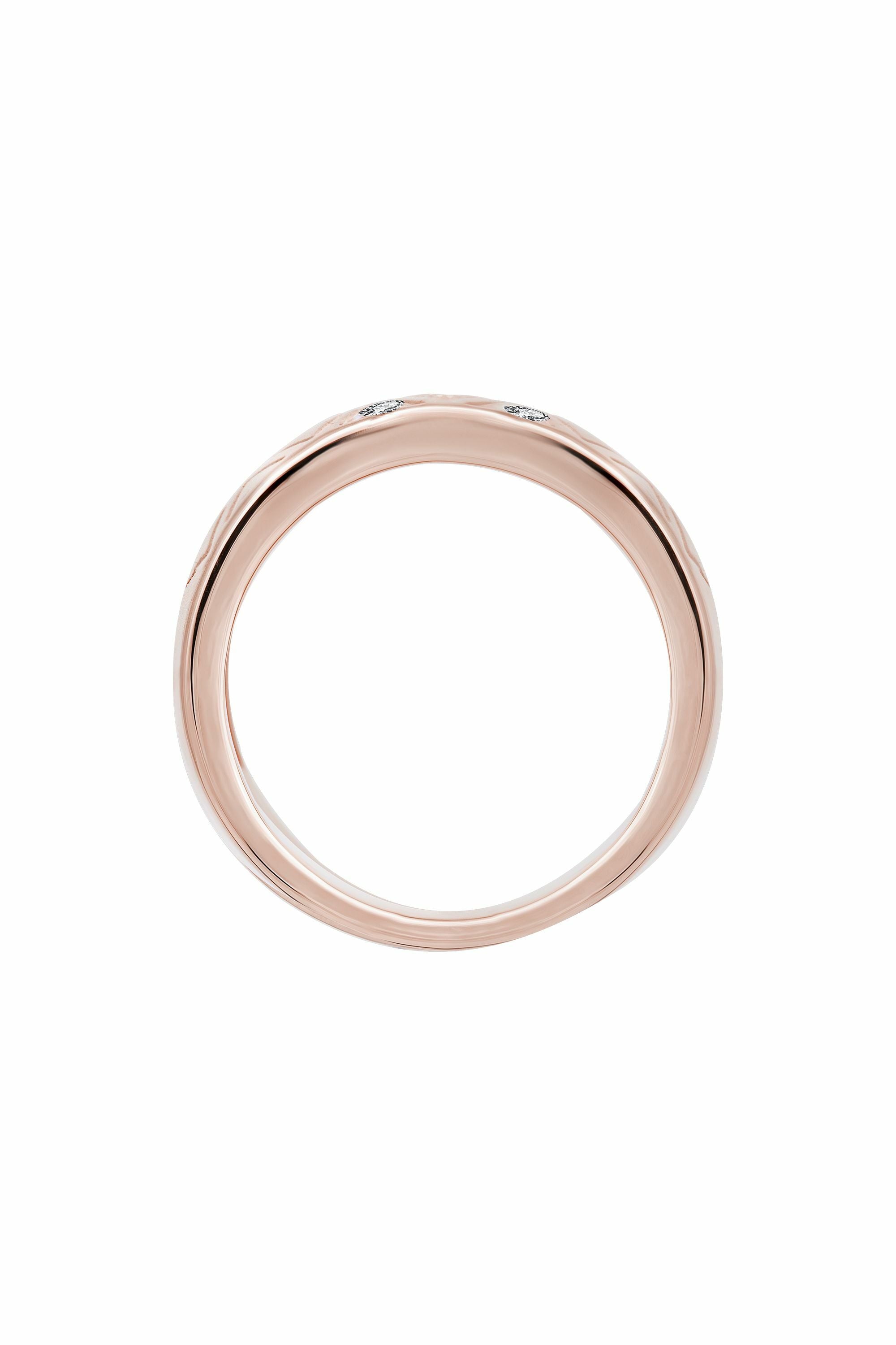 Ring 925 Sterling Silber rosé vergoldet mit Zirkonia Dreiecken