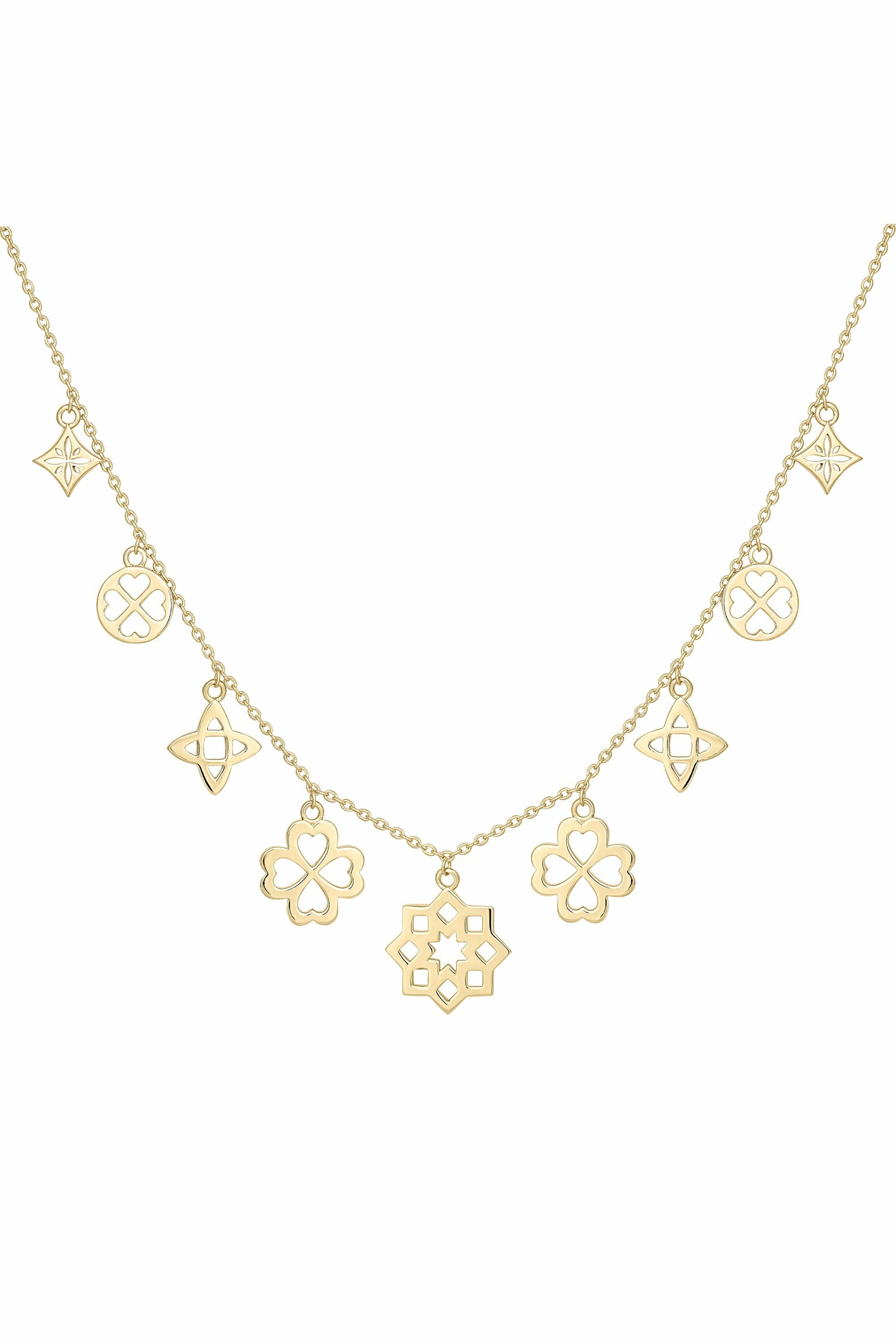 Collier 925 Silber vergoldet Motiv Anhänger