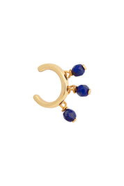 Ear Cuff 925 Silber vergoldet Lapislazuli