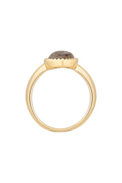 Ring 925 Silber vergoldet Dreieck Labradorit