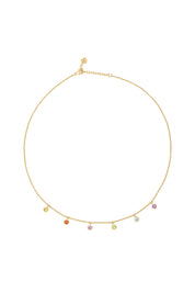 Collier 925 Silber vergoldet Anhänger Zirkonia Rainbow