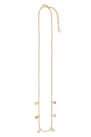 Collier 925 Silber vergoldet Anhänger Zirkonia Rainbow