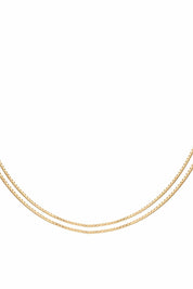 Collier Choker 925/- Sterling Silber Venezianer Kette vergoldet zweireihig