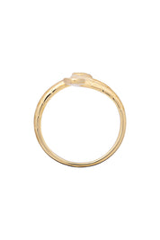 Ring 925 Silber vergoldet Schlange mit Zirkonia