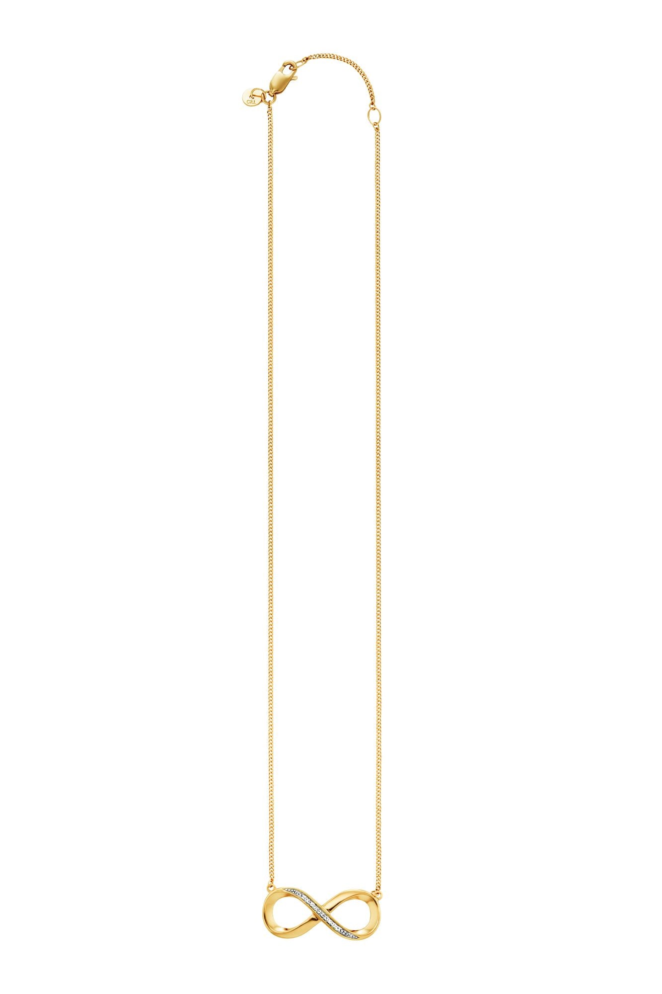 Collier 925/-Sterling Silber vergoldet Topas Infinity