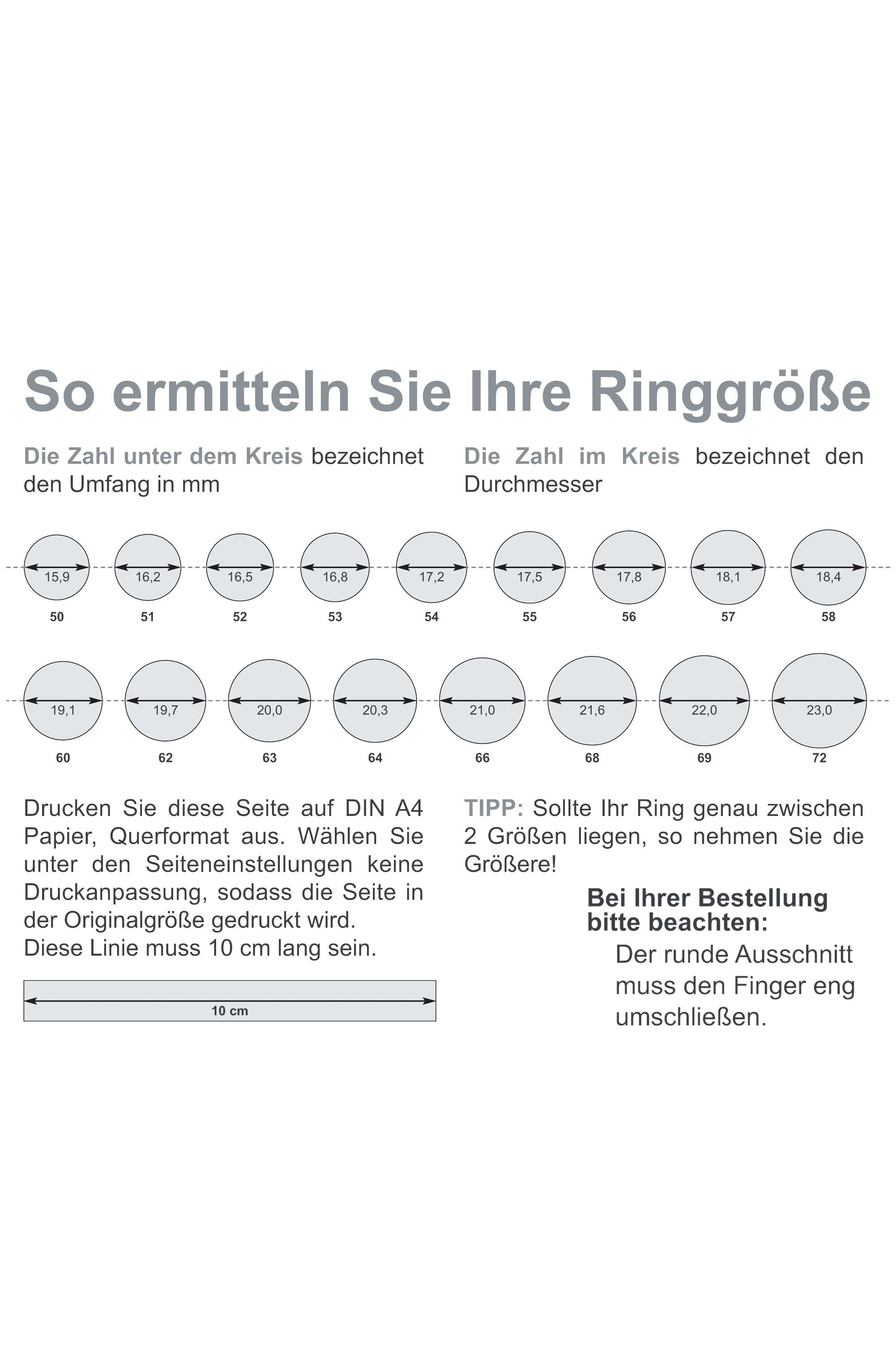 Ring 925 Silber vergoldet Anhänger Hämatit Plättchen