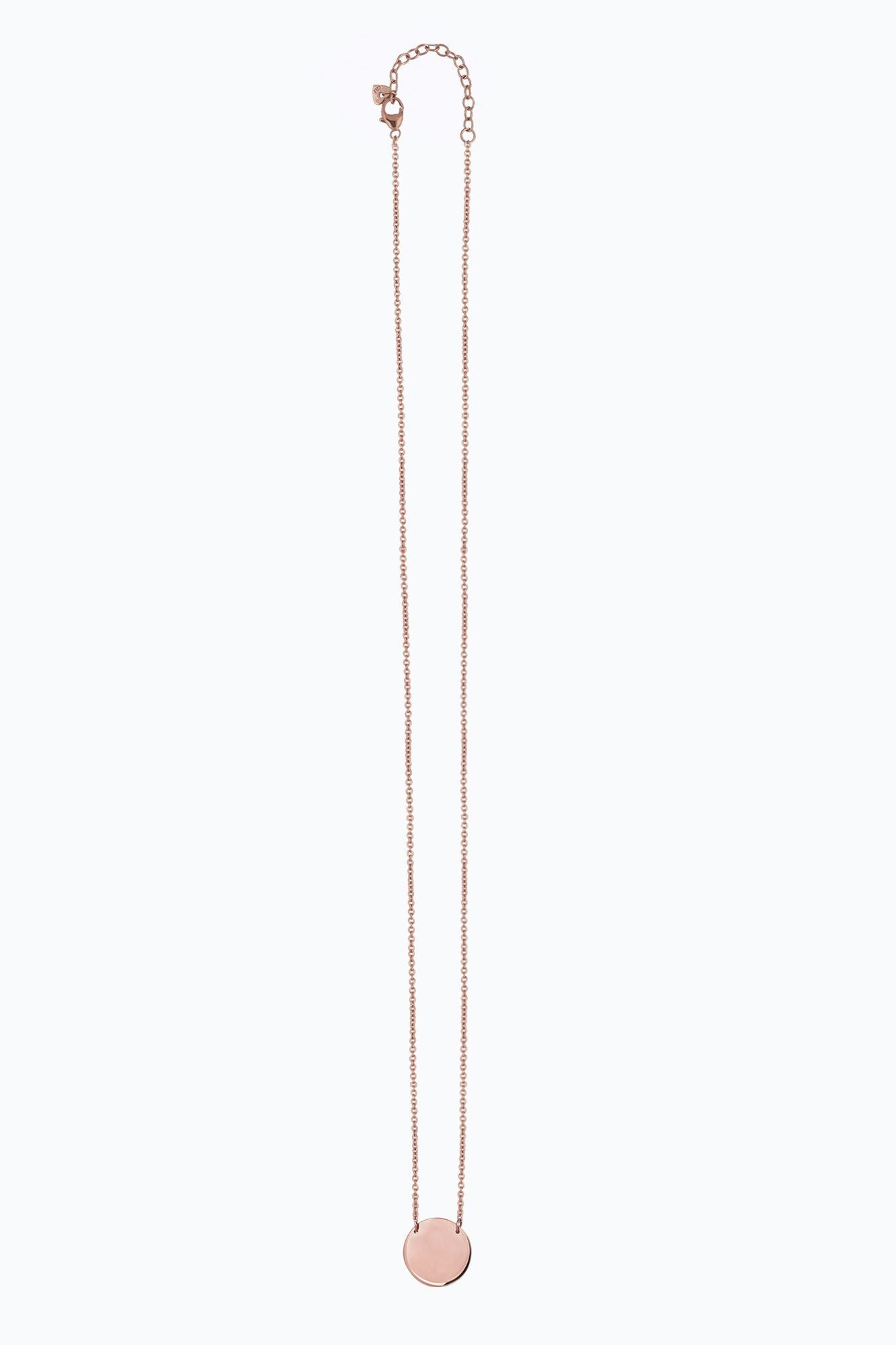 Halskette 925 Sterling Silber rosévergoldet Plättchen Boho