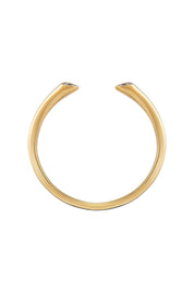 Ring 925 Sterling Silber gelb vergoldet Open Design Herz Zirkonia