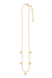 Halskette 925 Sterling Silber vergoldet Plättchen Boho small