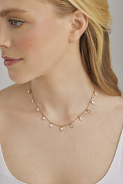 Collier 925/- Sterling Silber vergoldet Anhänger Zirkonia Baguette