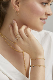 Armband 925 Silber vergoldet Hämatit