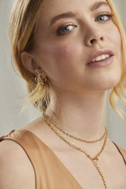 Collier 925 Silber vergoldet Choker Kaffeebohnenkette