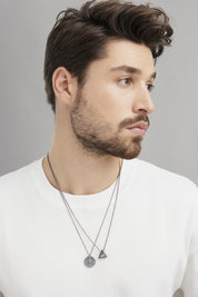 Halskette Element Wasser 925/- Sterling Silber oxidiert