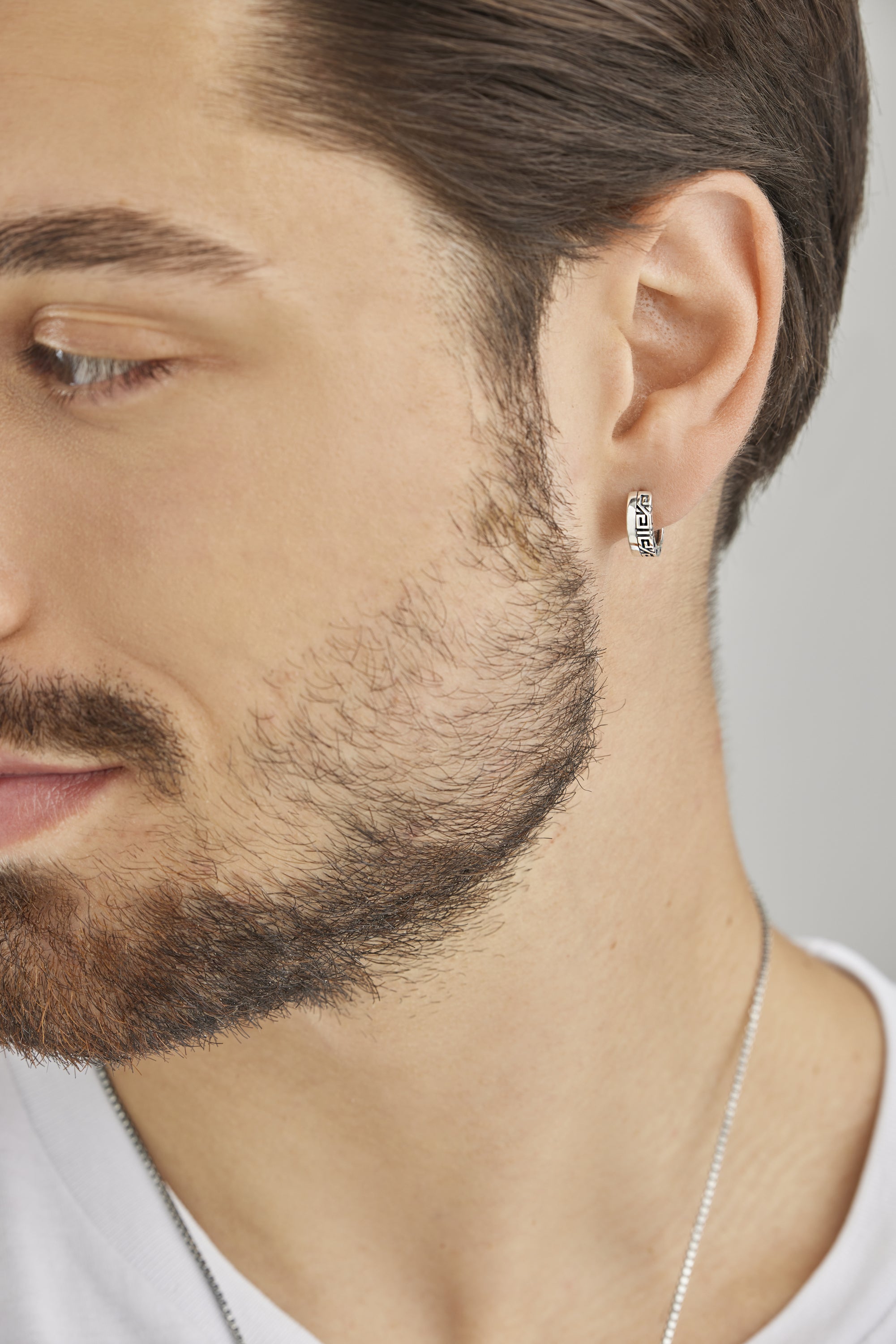 Single-Ohrring 925 Silber rhodiniert Ornamente