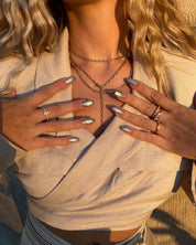 Collier 925 Silber vergoldet Choker Kaffeebohnenkette