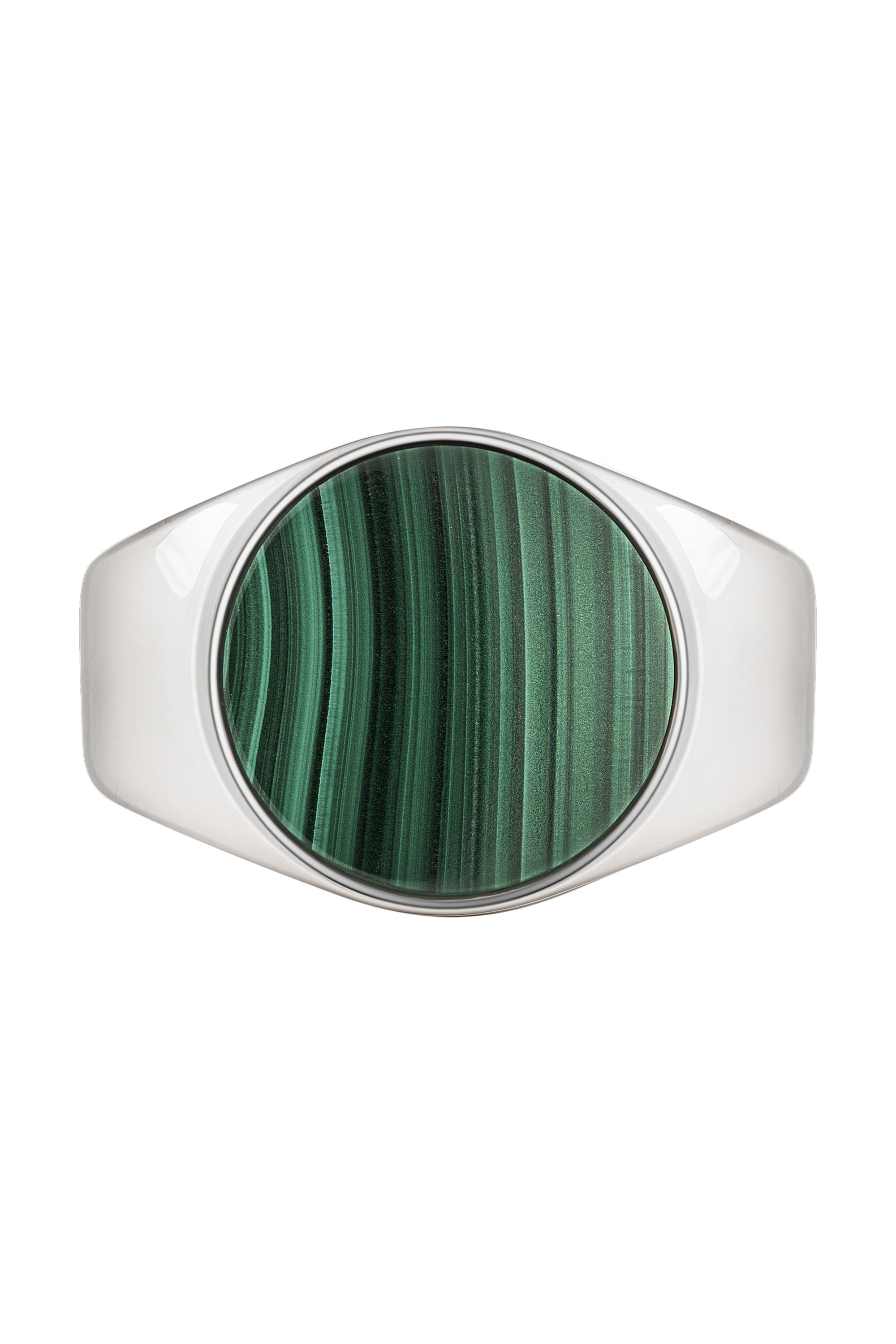 Ring 925 Silber rhodiniert Malachit