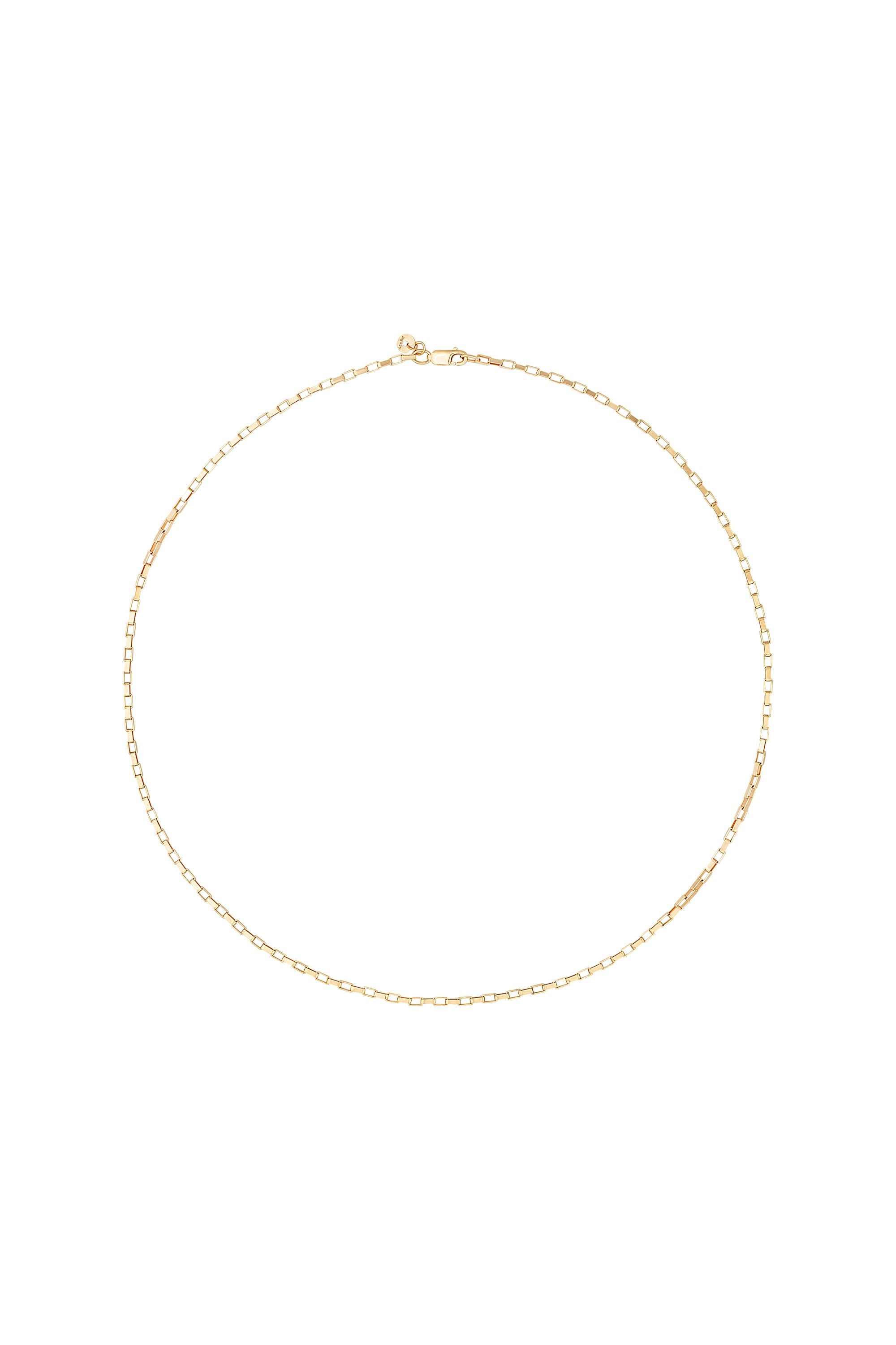 Collier 925 Silber vergoldet edgy Gliederkette