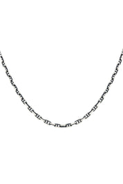 Kette 925 Sterling Silber oxidiert Steg-Anker Kette