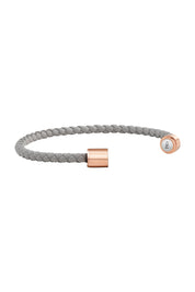 Armband Leder olivenblattgegerbt  grau rosé