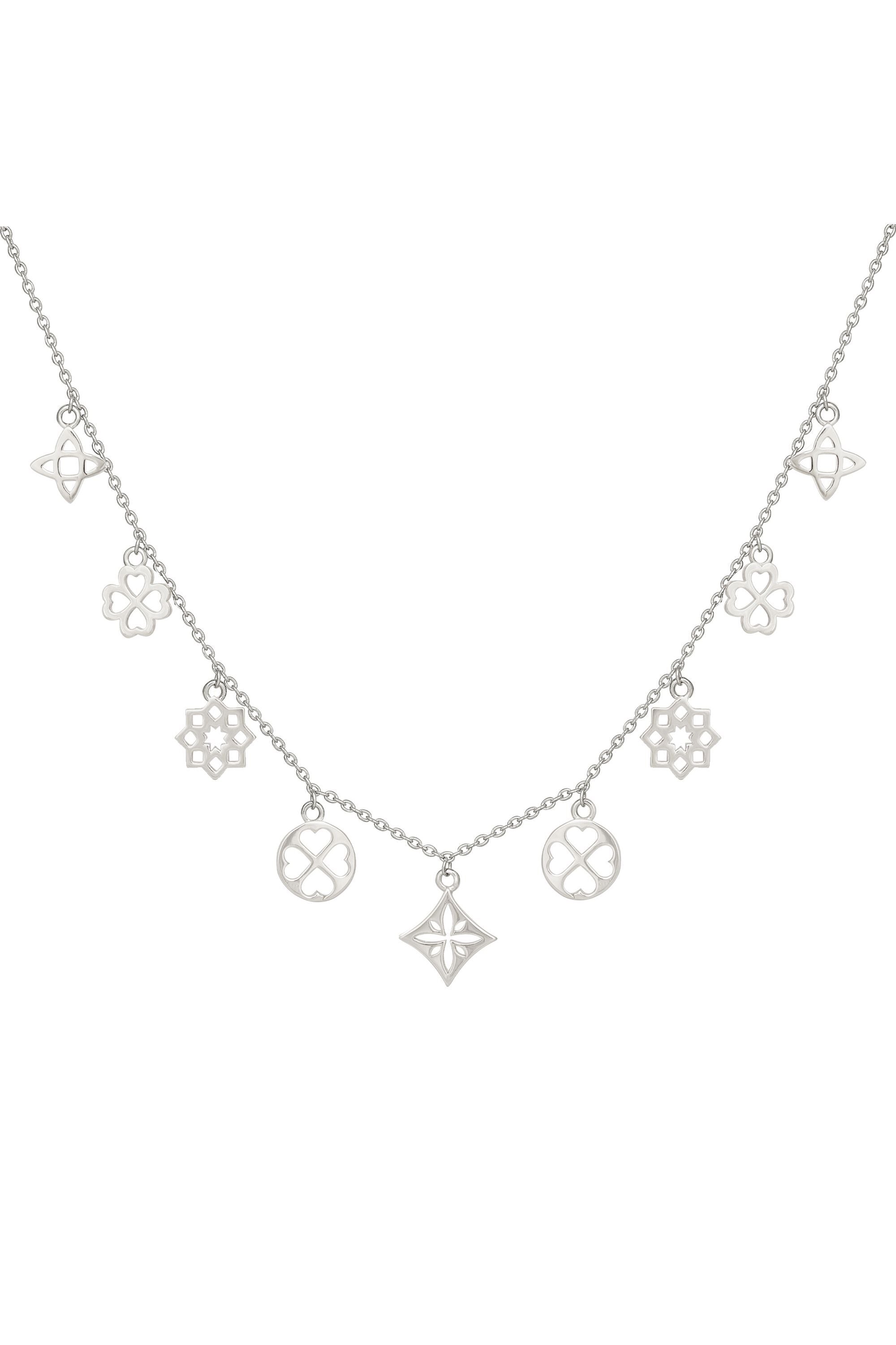 Collier 925 Silber rhodiniert Anhänger klein