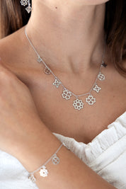 Collier 925 Silber rhodiniert Anhänger