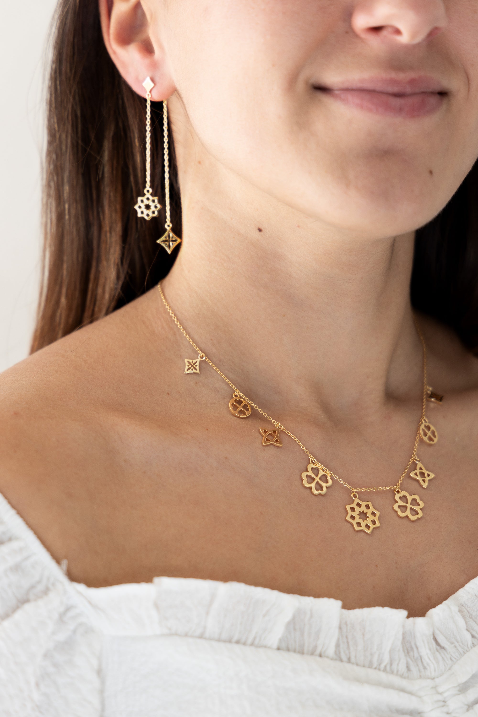 Collier 925 Silber vergoldet Motiv Anhänger