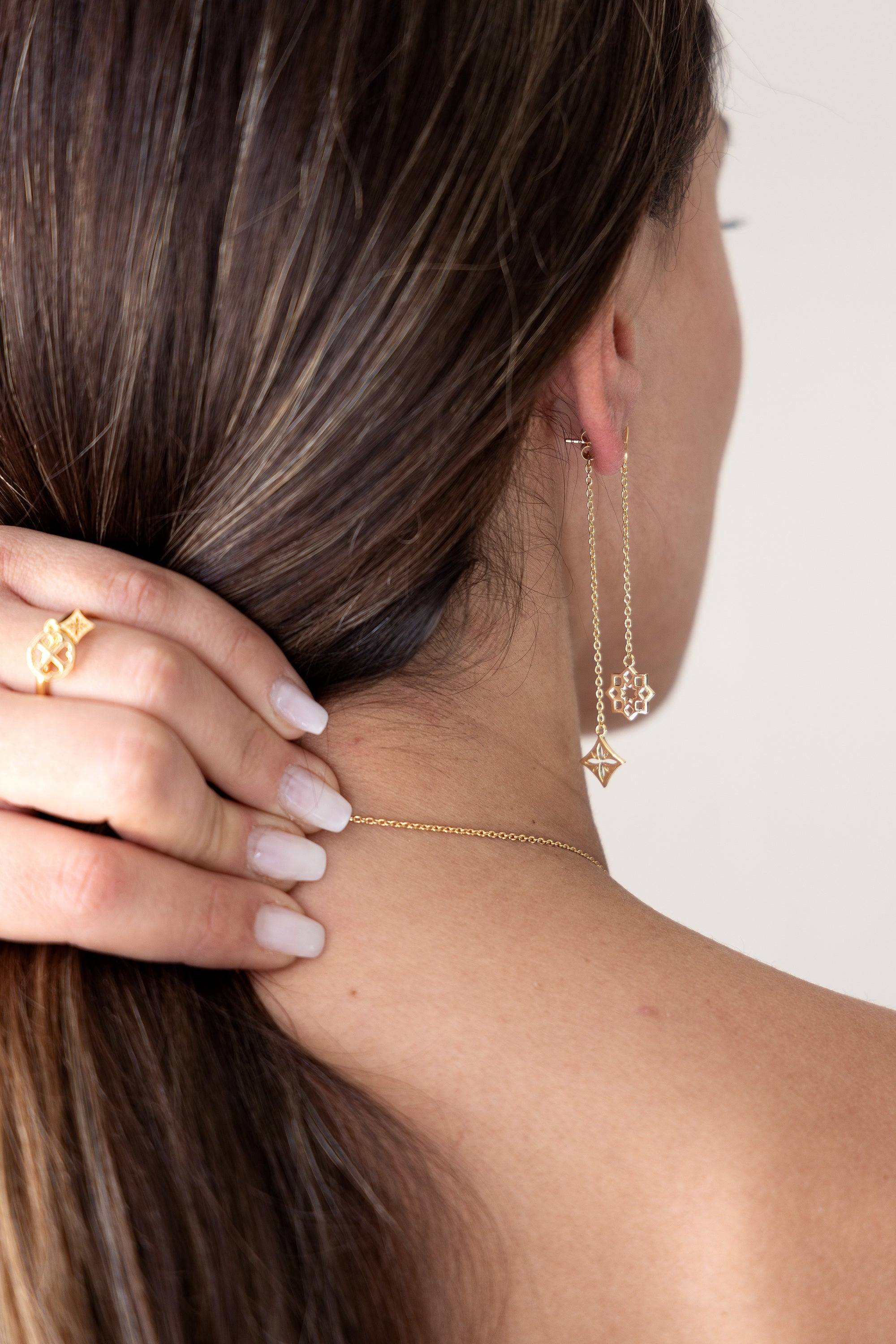 Ohrringe 925 Silber vergoldet Anhänger