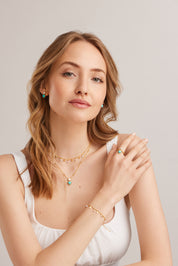 Collier 925 Silber vergoldet Rosenquarz Plättchen