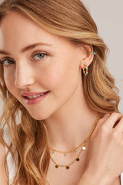 Collier 925 Silber vergoldet Amazonit