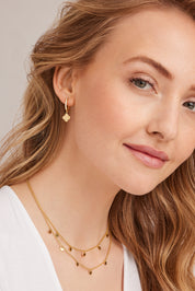 Collier 925 Silber vergoldet Anhänger Kleeblatt