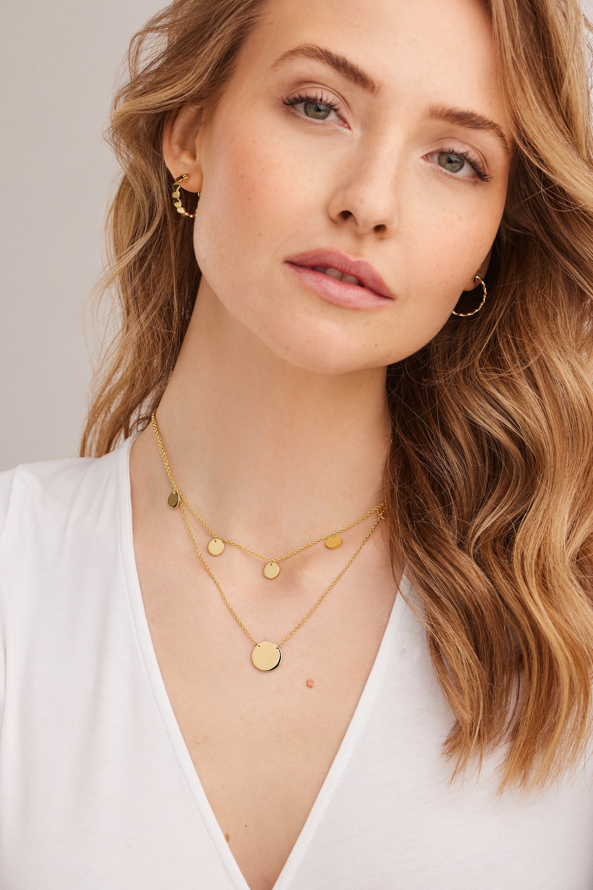 Creolen 925 Sterling Silber vergoldet Boho