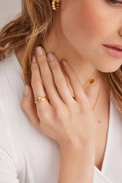 Ring 925 Sterling Silber vergoldet Boho small