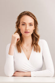 Ohrstecker 925 Silber vergoldet Schlange mit Zirkonia