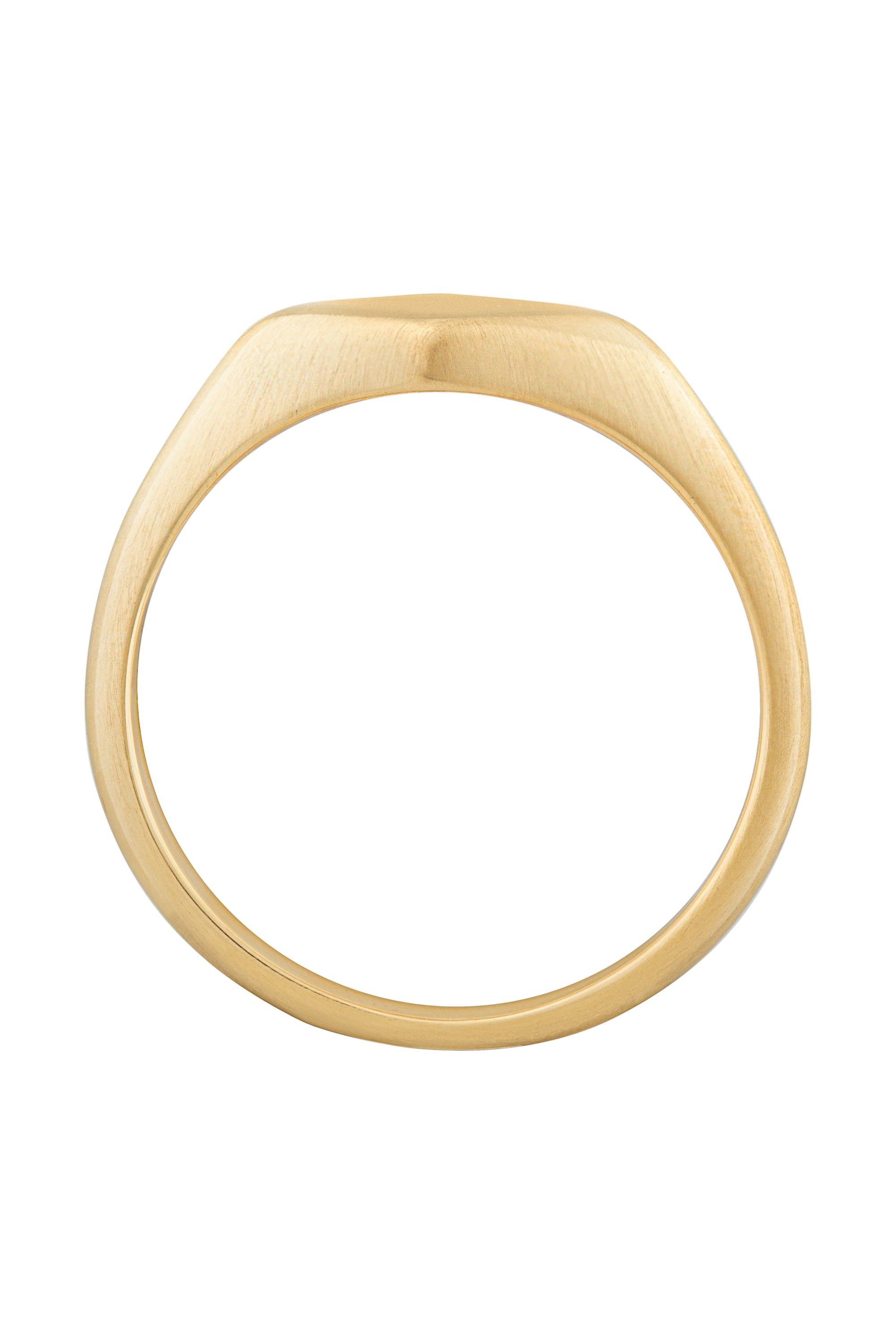 Ring 925 Sterling Silber vergoldet Siegelring Raute