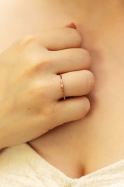 Ring 925 Sterling Silber rosé vergoldet Zirkonia