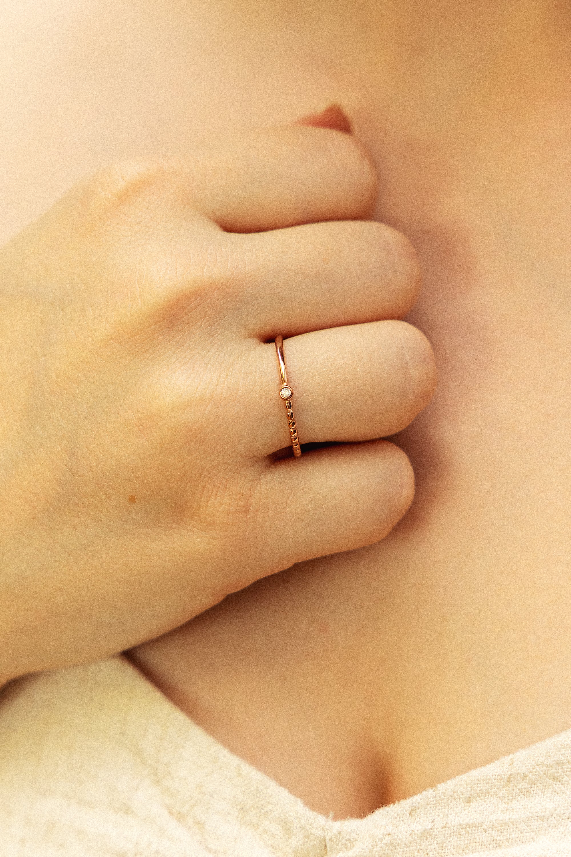 Ring 925 Sterling Silber rosé vergoldet Zirkonia