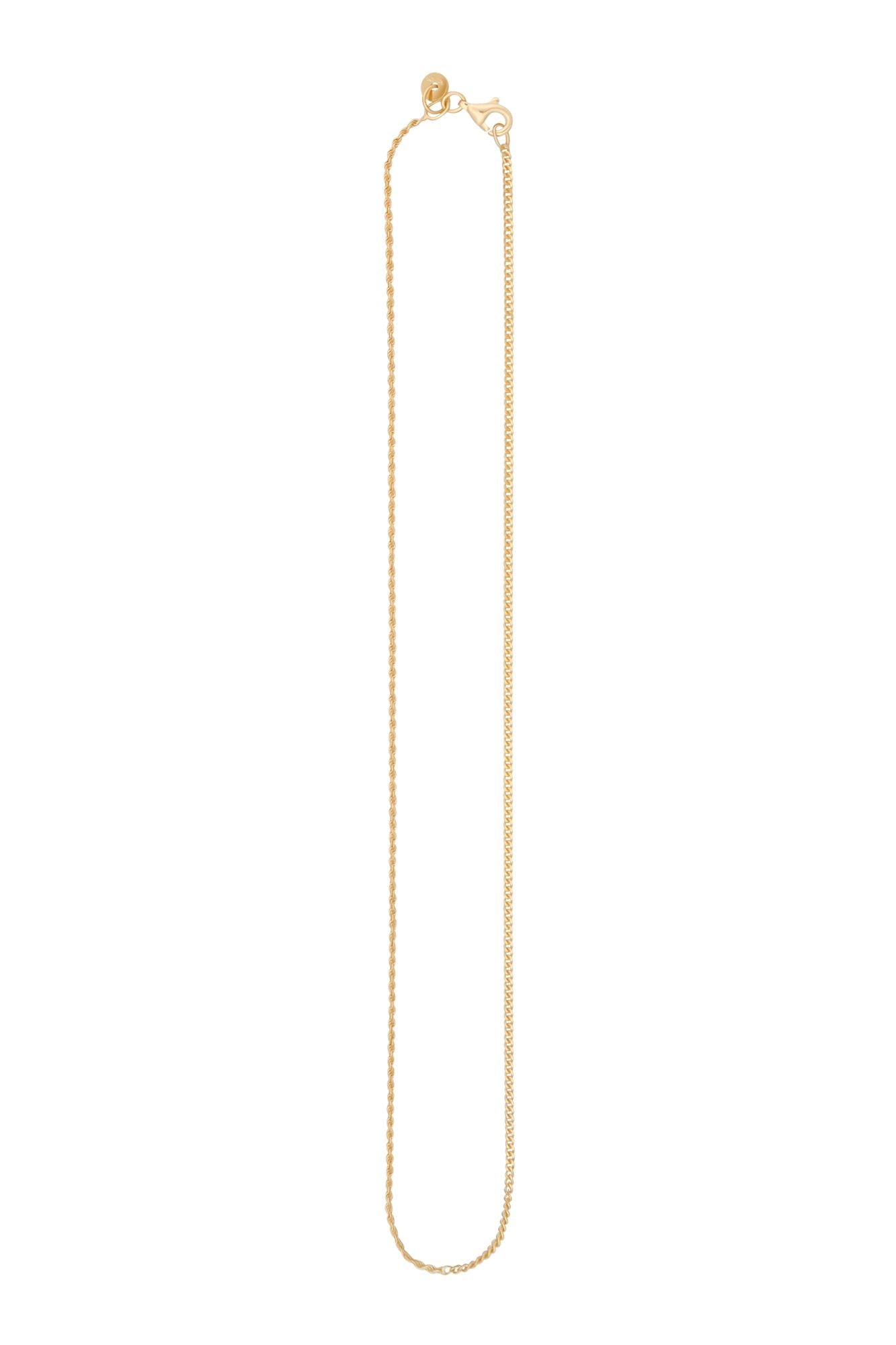 Halskette Silber 925 vergoldet Mixed Chains 40cm lang