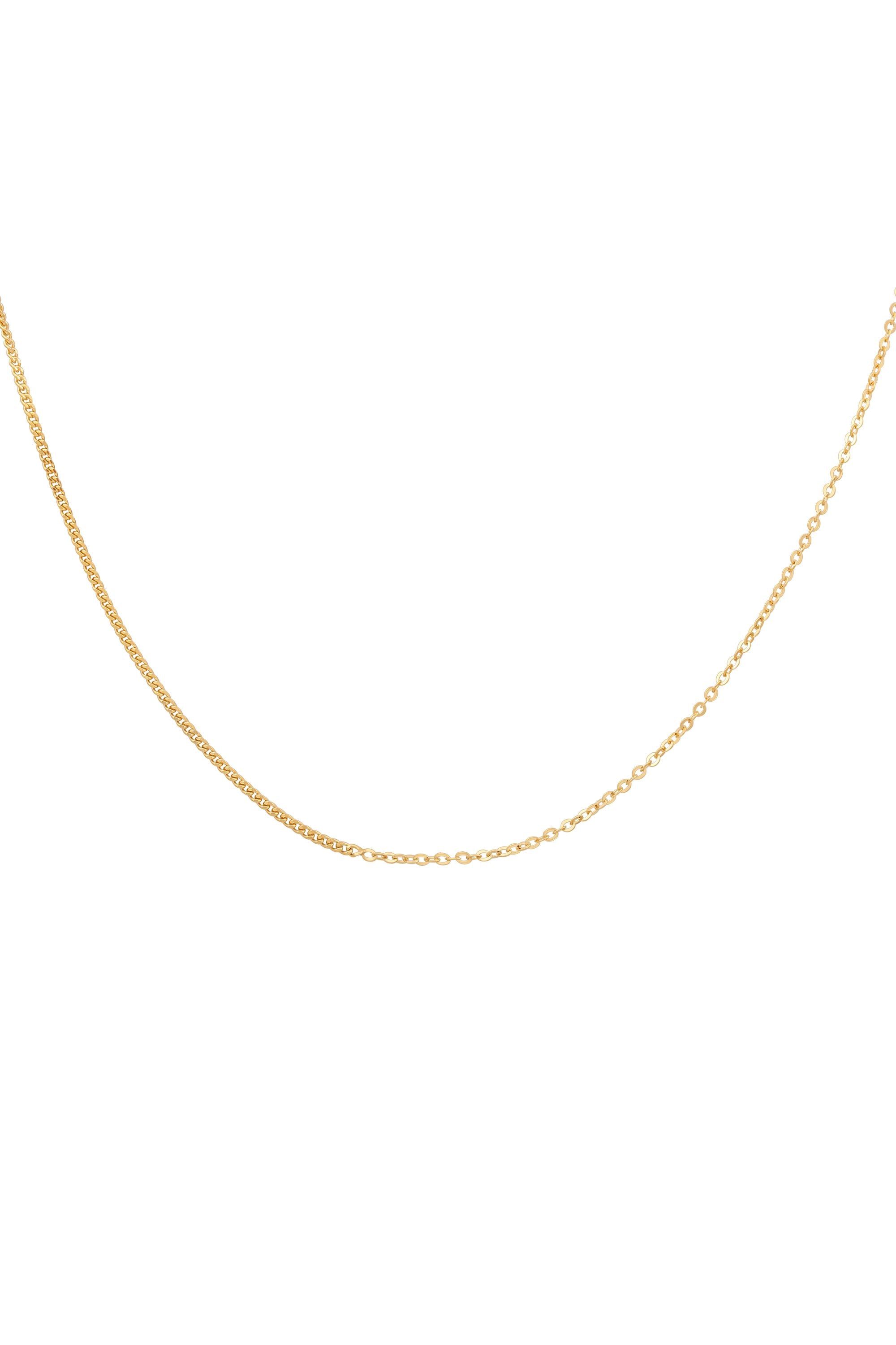 Halskette Silber 925 vergoldet Mixed Chains 45cm lang