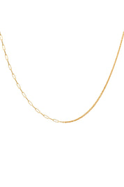 Halskette Silber 925 vergoldet Mixed Chains 55cm lang