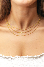 Halskette Silber 925 vergoldet Mixed Chains 45cm lang