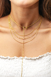 Halskette Silber 925 vergoldet Mixed Chains 40cm lang