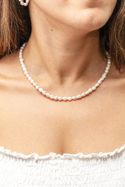 Halskette 925 Silber Perlenkette