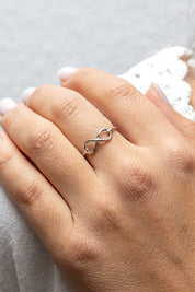 Ring 925/- Sterling Silber rhodiniert Infinity