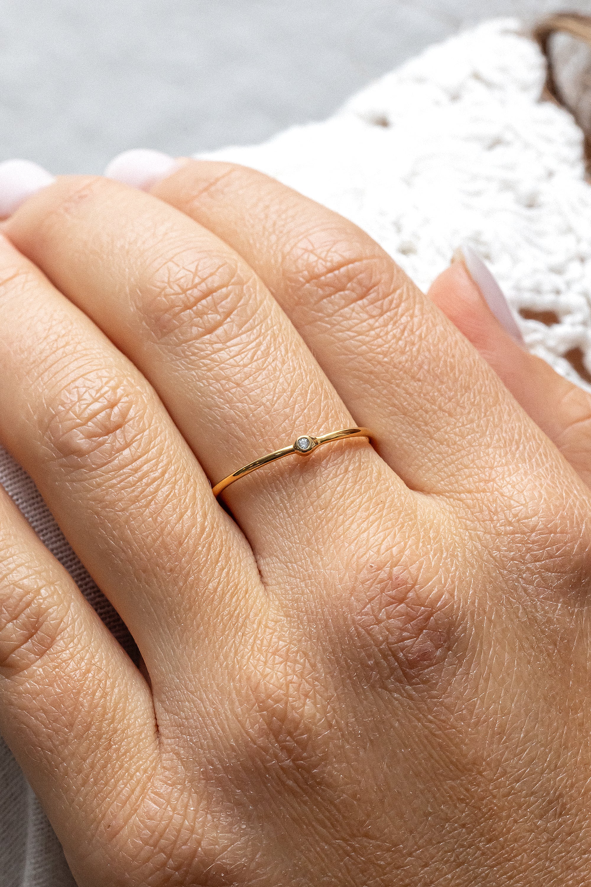 Ring 925 Sterling Silber gelb vergoldet Zirkonia